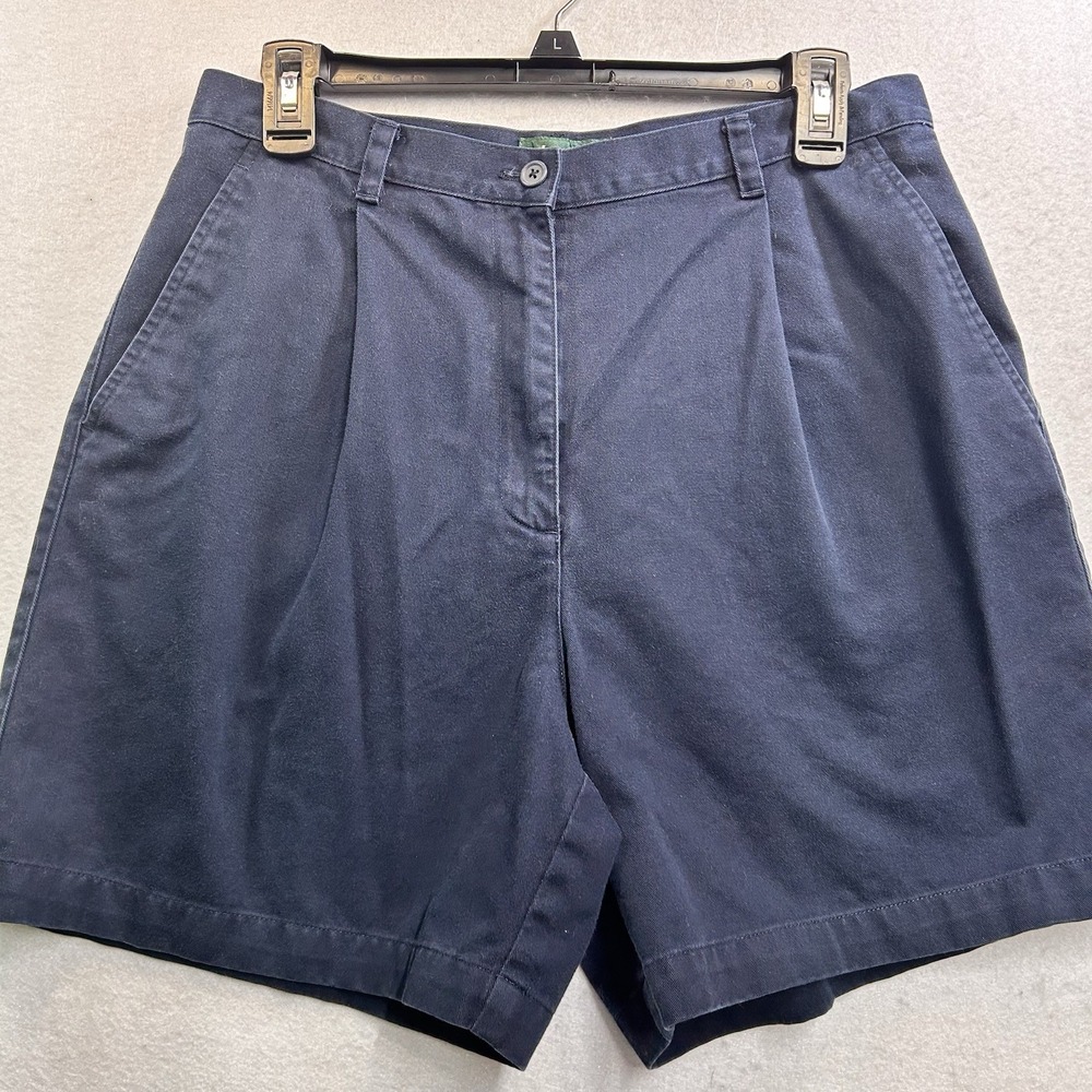 Lauren Ralph Lauren Women's‎ Chino Shorts Navy Pleated Size 10
